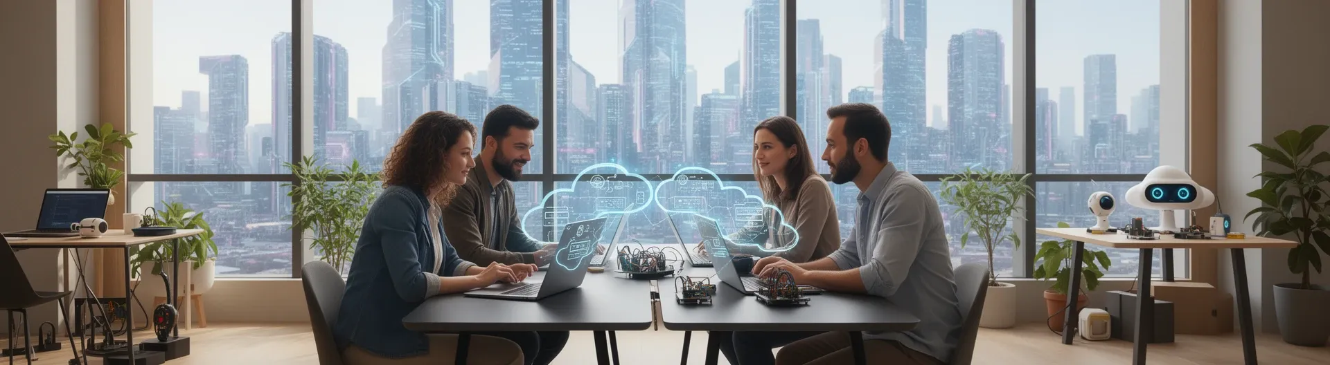 Equipo cloud planificando Microsoft 365 para servicios profesionales