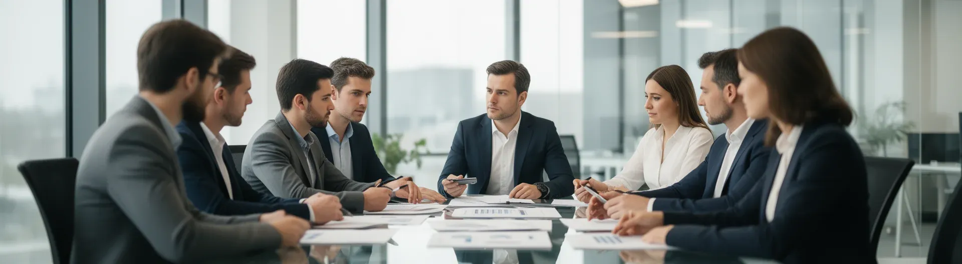 Modern european it consultants discussing budgetin