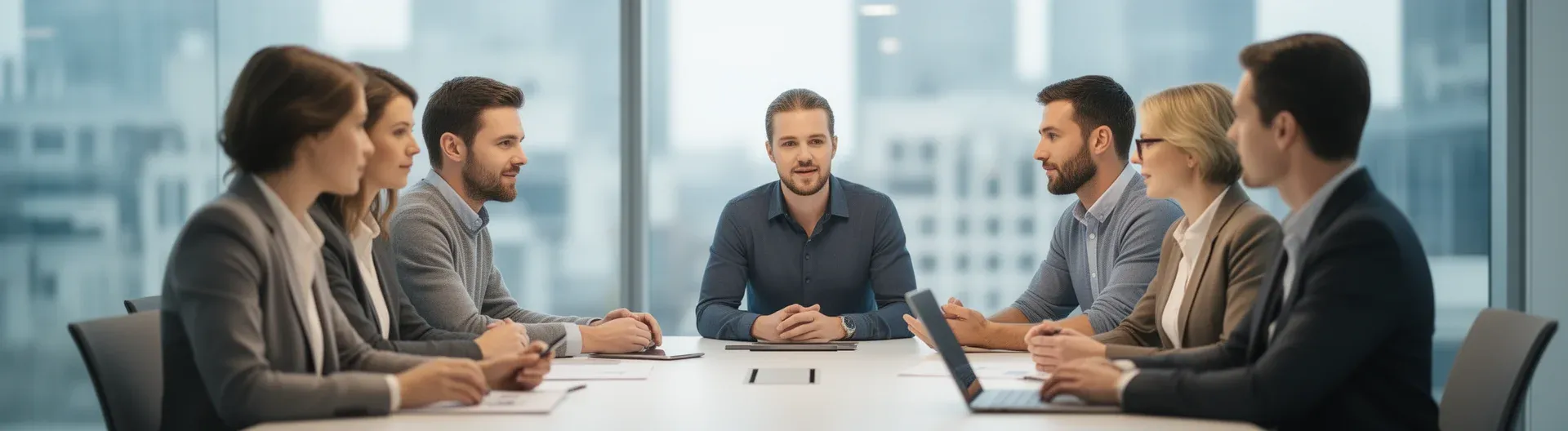 Modern european office it consultants discussing s