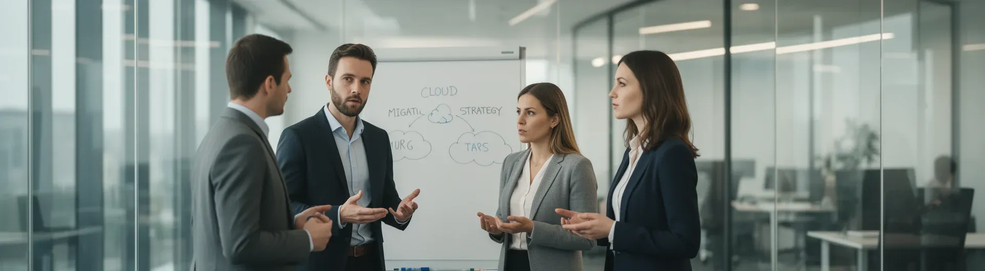 Equipo IT migrando servicios cloud para multinacionales